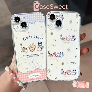 มือถือเคสแมวการ์ตูนน่ารัก เหมาะสำหรับ Redmi9 10 12 15 13 14 10C 9C 12C 14C 13C 15C A1 A5 Note 9 10 11 12 13 14 Pro POCO