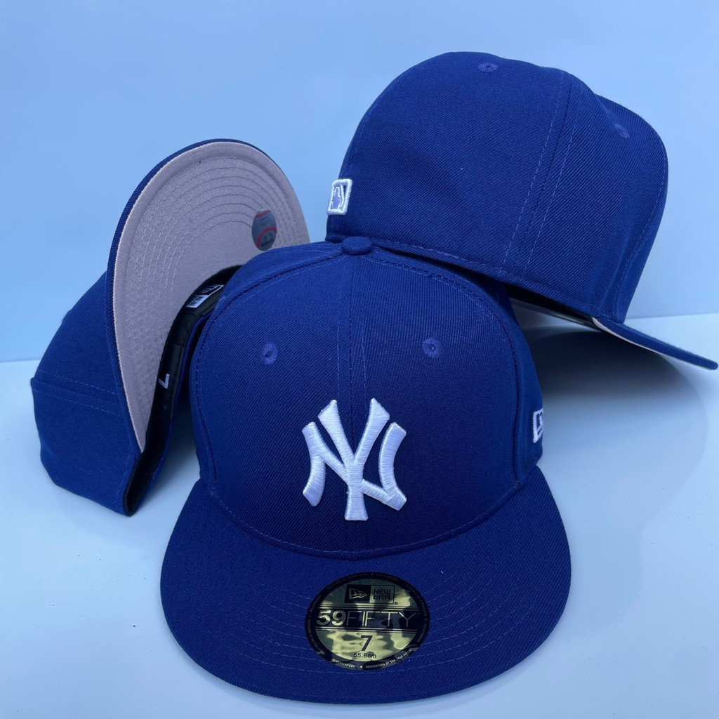Yankees Fit Cap Unisex Flat Brim Hat Non-Adjustable Baseball Cap Size Hat FD2Z