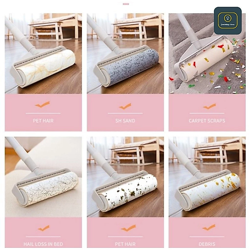 🐈ลูกกลิ้งเก็บฝุ่น 🐶ลูกกลิ้งกําจัดฝุ่น แบบยาว ด้ามจับสามารถปรับความยาวได้ ราคาส่ง. ลูกกลิ้งกําจัดฝุ่น ขนยาว และฝุ่น Handl thumbnail 5