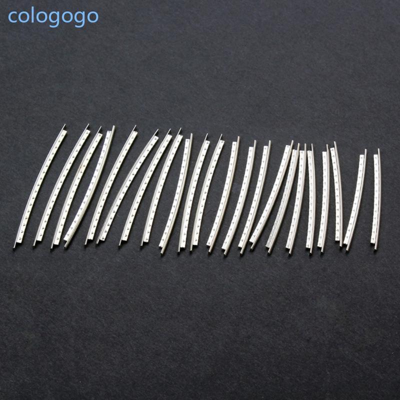 COLO เงินกีตาร์ไฟฟ้า Fret ลวดกีตาร์ Fretboard 24 Fret 2 7 มม.โทนสําหรับกีตาร์ Fingerboard เปลี่ยนแพ็