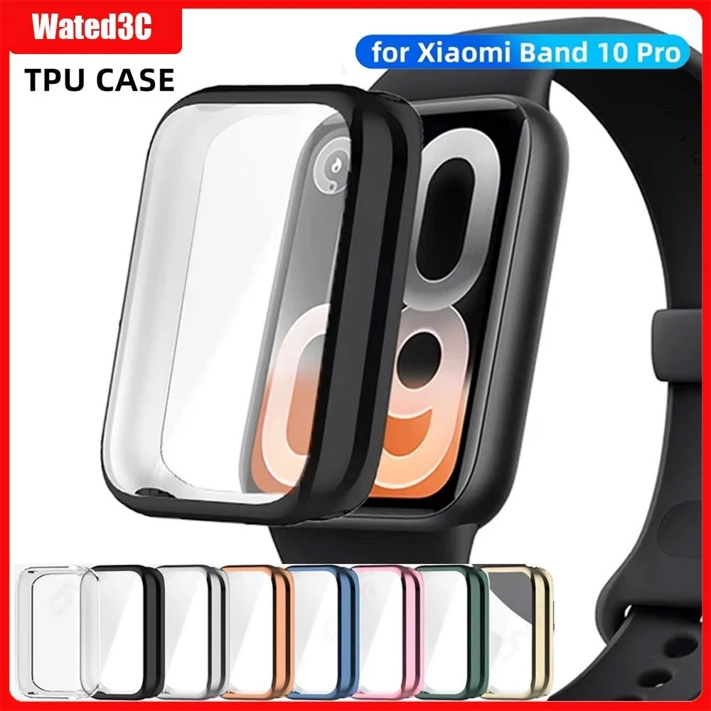 เคสTPUสําหรับXiaomi Mi Band 10/9/8 Pro Full CoverageกันชนสําหรับMi Band 9 Pro/8 Pro Soft Screen Protector Cover