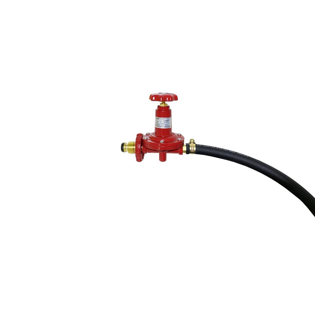 ออกใบกำกับภาษีได้ ส่งไว LUCKY FLAME ชุดหัวปรับเร่งแก๊ส LPG พร้อมสายยาว 2 ม. L-322-2M มีเก็บปลายทาง ต