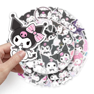 50 ชิ้นตลก Kuromi สติกเกอร์กันน้ํา DIY สําหรับโทรศัพท์แล็ปท็อปรถสติกเกอร์ Creative Home Decal