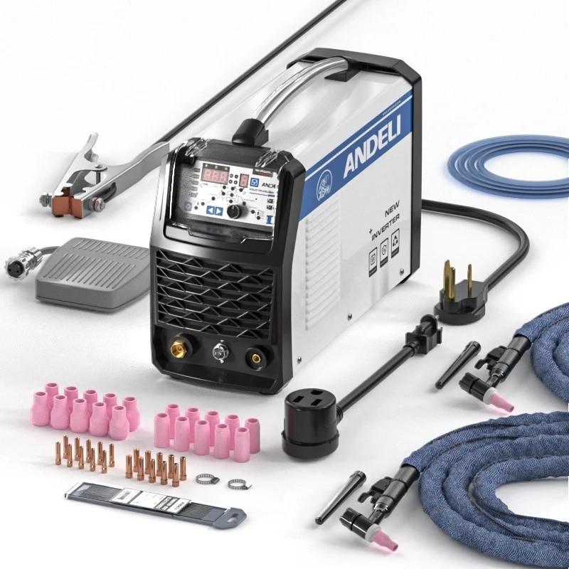 Dans Dans ANDELI 110V/220V TIG-250MPL MOS Tube เครื่องเชื่อม TIG มัลติฟังก์ชั่นพร้อมร้อน/เย็น/TIG Pu