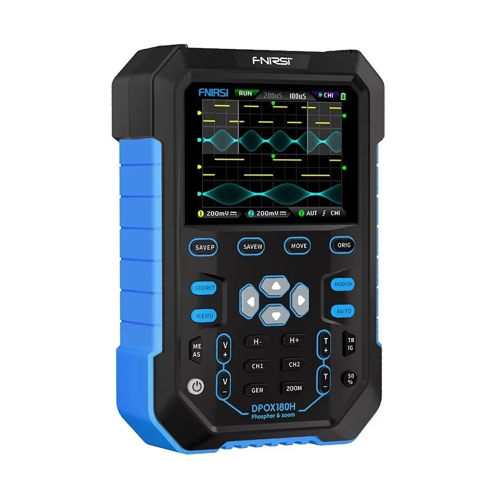 FNIRSI DPOX180H Dual Channel Handheld Digital Oscilloscope 180MHz-3DB 2 in 1 ฟังก์ชั่นสัญญาณเครื่องก