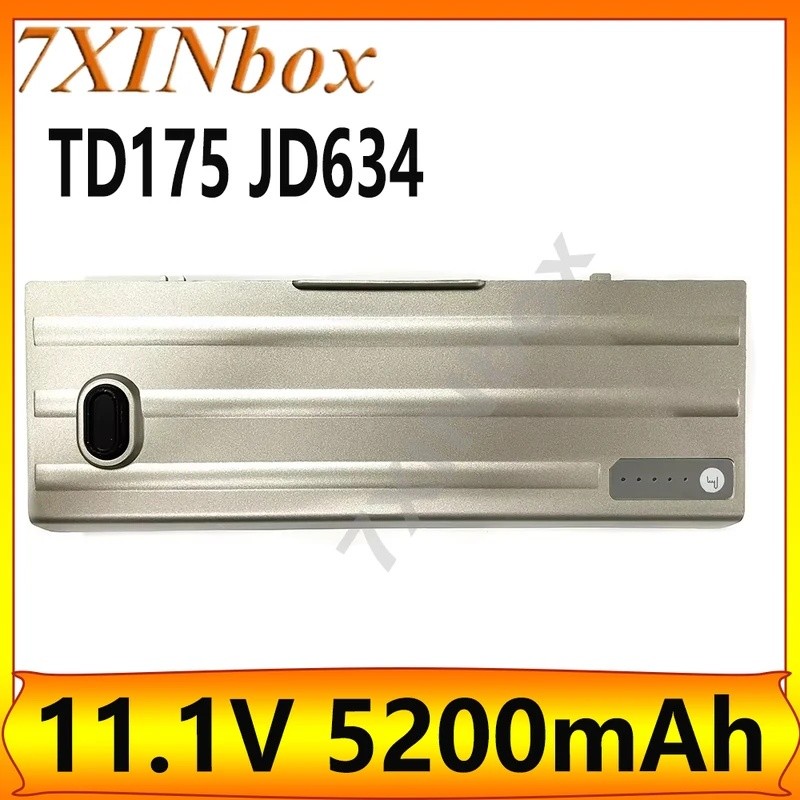7XINbox TD175 JD634 5200mAh 11.1V แบตเตอรี่แล็ปท็อปสําหรับ Dell Latitude D620 D620 ATG D630 D630 ATG