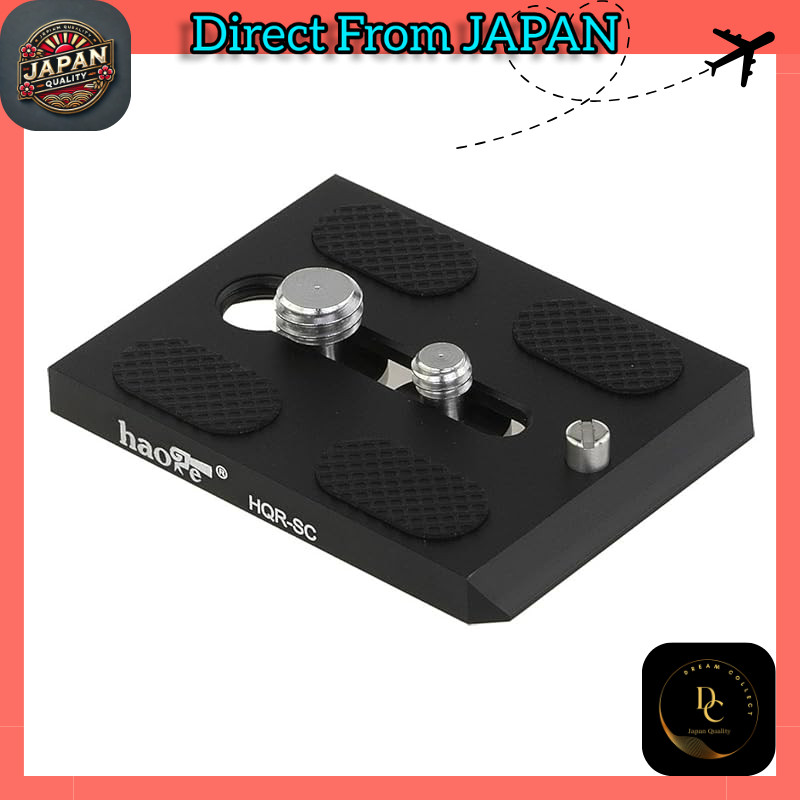 Haoge HQR-SC Camera QR Quick-Release Plate — Replacement Touch & Go Plate S for Sachtler Video 14II,