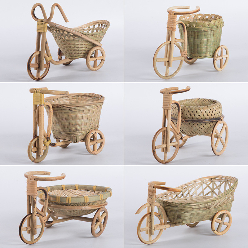 Handmade Bamboo Woven Fruit Basket Storage basket, dried fruit basket, tea snack basket, fruit plate