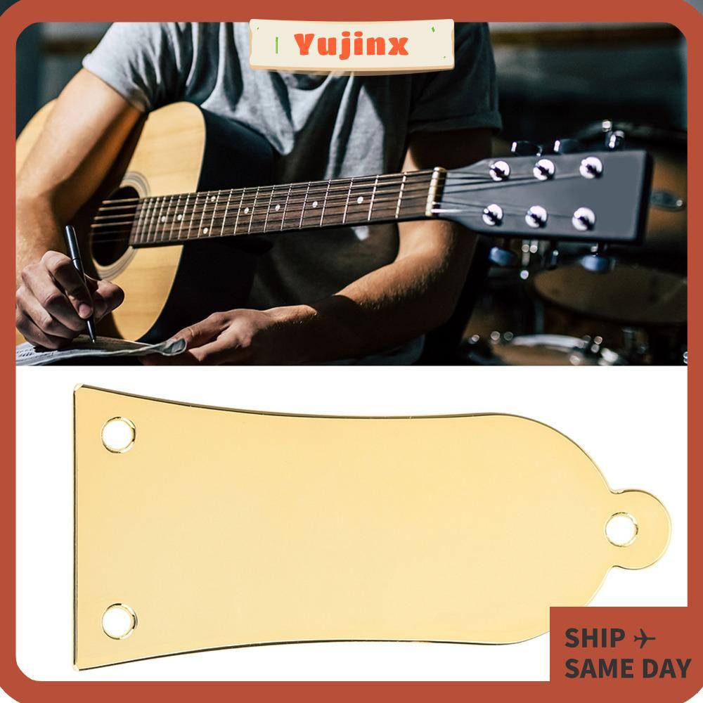 YUJINX 2PCS โลหะ Truss Rod Cover, 3 หลุมโลหะกีตาร์ Truss Rod Cover, Professional Gold/เงิน/สีดําพร้อ
