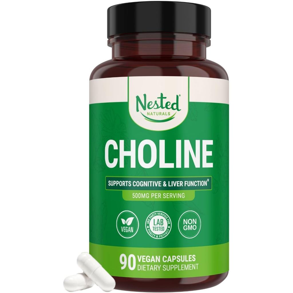 Nesteds Dihydrocloride Choline Per เสิร์ฟ 500 มก.-ความเข้มข้นสูง Choline-รองรับฟังก์ชั่นความรู้ความเ