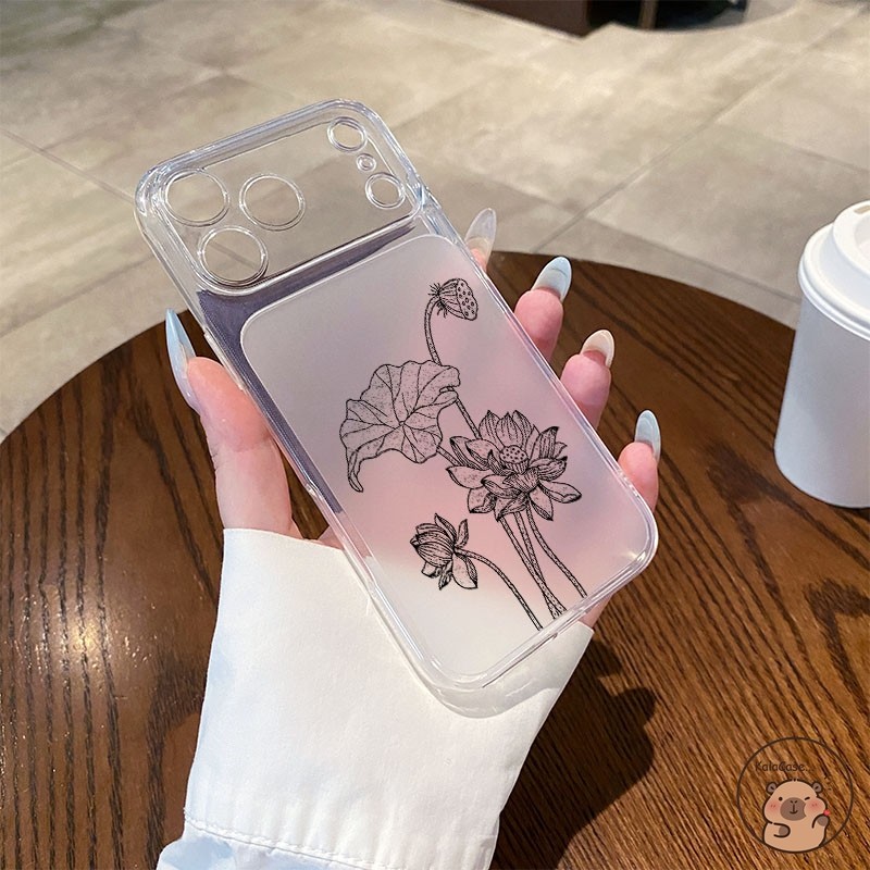 สําหรับ iQOO Z11X Z10X Z10R Z10 Z7 Z7i Z6 Pro Lite Z5X U5X 5G 4G เคสโทรศัพท์ Simple Black Line Lotus