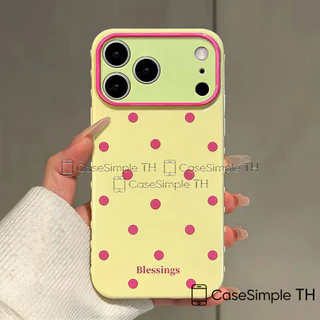 เคสลายจุดดอทเรียบง่าย ลายพิมพ์ข้อความ เคสไอโฟน17 สำหรับ IPhone 16 7 8 15 Plus XR X XS Max Air 12 11 13 14 Pro