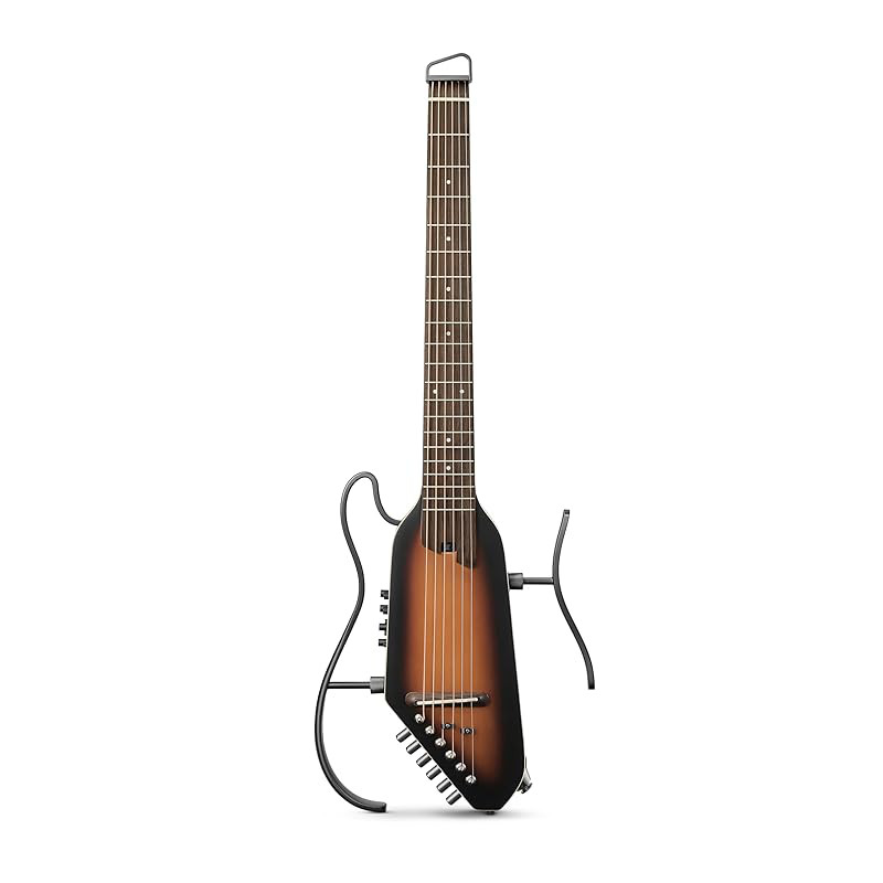 Donner Hush I Pro Portable Headless Travel Guitar Set with Headphones and Multiple Effects - Hawaiia