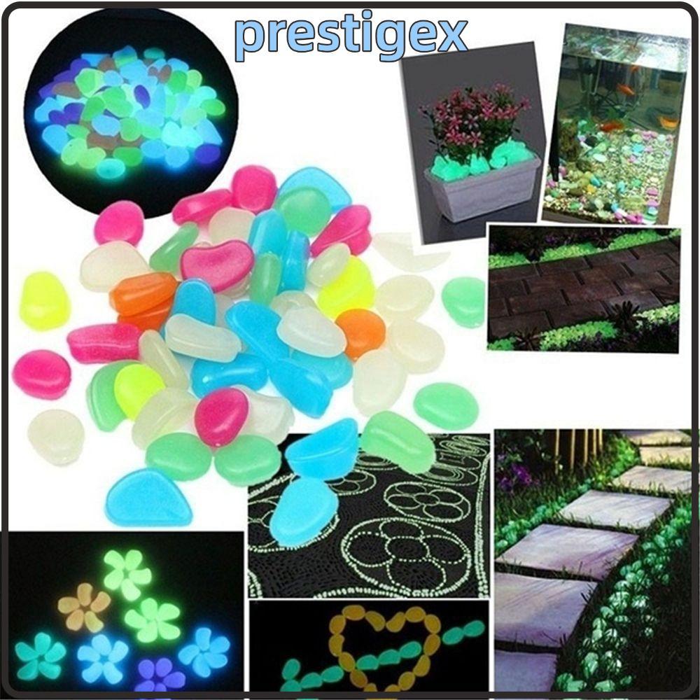 PRESTIGEX 10 ชิ้นหินส่องสว่าง, 4.5 ซม.DIY Garden Luminous Pebbles, ตกแต่ง Big Garden ตกแต่งกรวด Big 