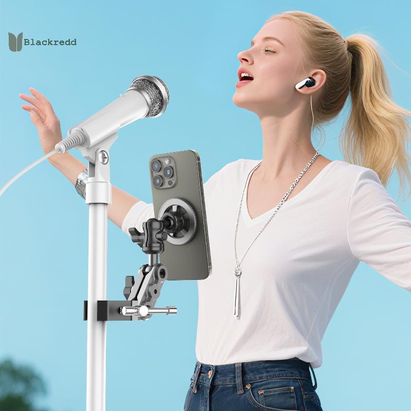 BRED ที่วางโทรศัพท์แม่เหล็ก Heavy Duty All-Metal Phone Braet สําหรับลู่วิ่ง Spin Bike รถเข็นเด็กรถเข