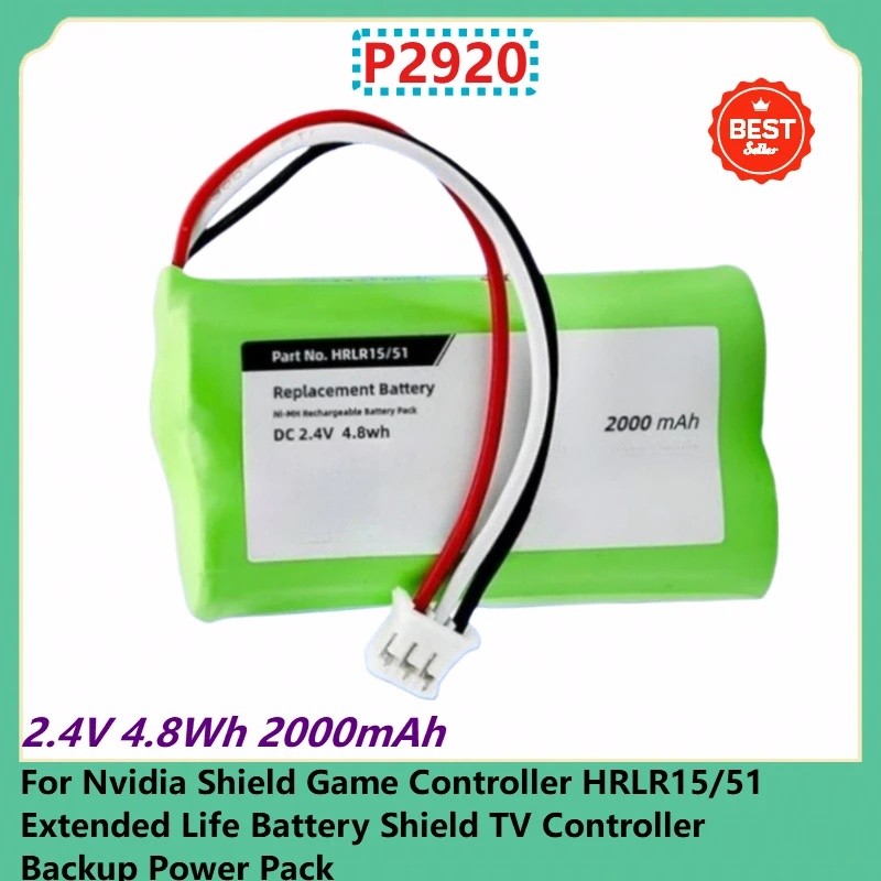 P2920 2.4V 4.8Wh2000mAh สําหรับ Nvidia Shield เกม Controller HRLR15/51 Extended Life แบตเตอรี่ Shiel