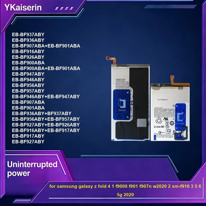 แบตเตอรี่ EB-BF917ABY EB-BF916ABY+EB-BF917ABY สําหรับ Samsung Galaxy z พับ 4 1 F9000 F901 f907n W202