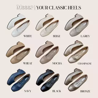 Meeer Your Classic Heels รองเท้าคัทชูหัวตัด ทรงเรียบ ส้นสูง 1 นิ้ว