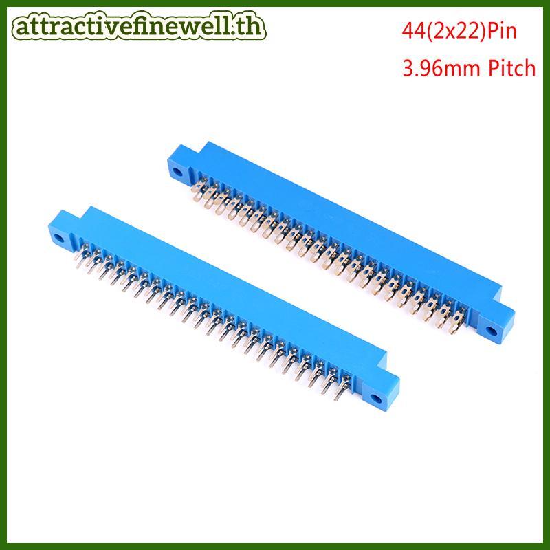 [attractivefinewell] ขั้วต่อขอบการ์ด PCB 1x dual 2 X 22 PIN 44 Pin 3.96mm gold slot บัดกรี soet TIV