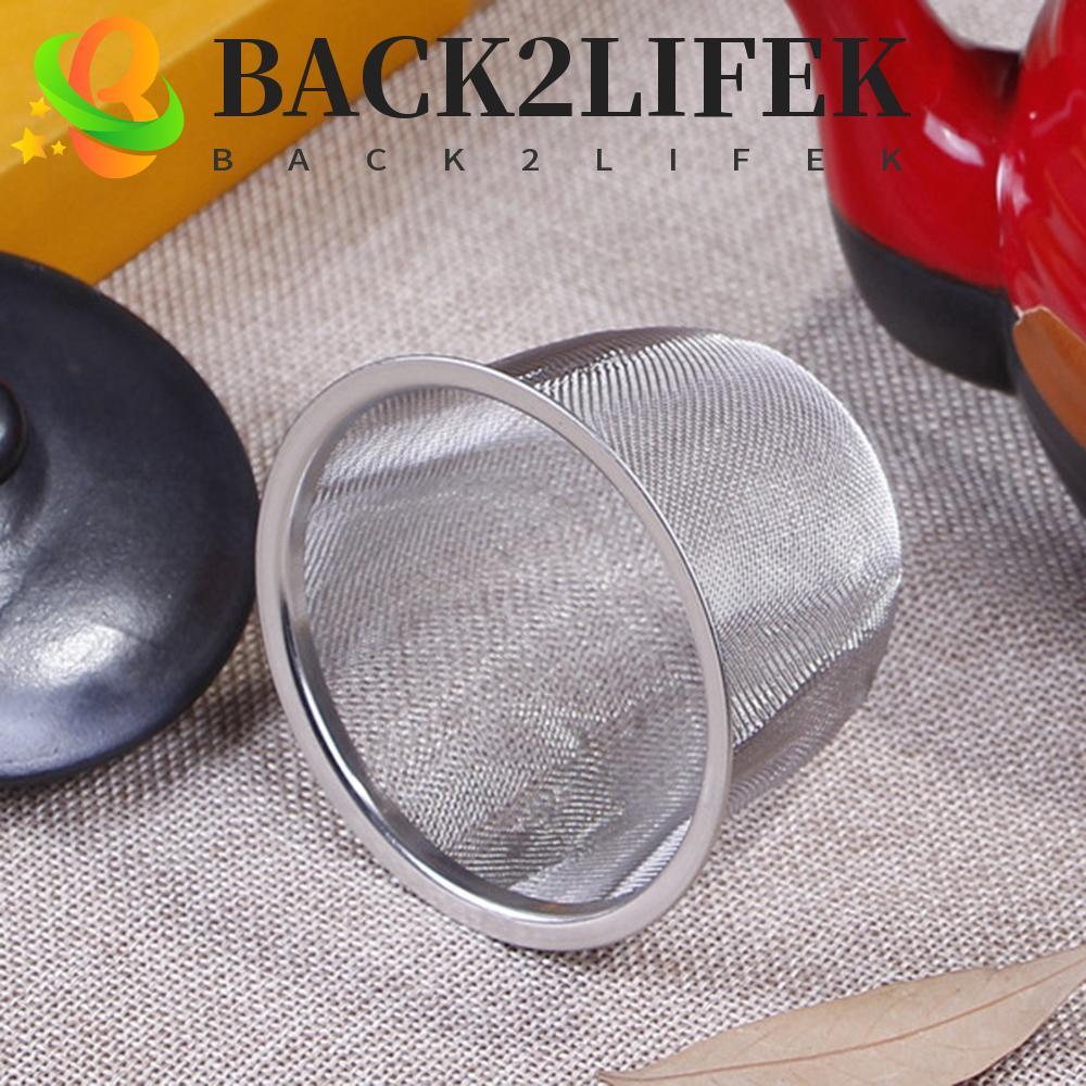 BACK2LIFEK กรองกาน้ําชาเส้นผ่านศูนย์กลาง 5-9.5 ซม.สแตนเลสสตีลหลวมชาสมุนไพร Drinkware แบบใช้ซ้ําได้
