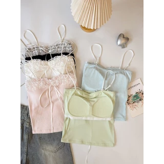 [ส่งจากไทย] 𝙎𝙩𝙪𝙙𝙞𝙤𝘽𝙧𝙖 #bra-320 สายเดี่ยว มีบราในตัว สีหวาน บราสายเดี่ยว เสื้อกล้าม เสื้อแฟชั่น