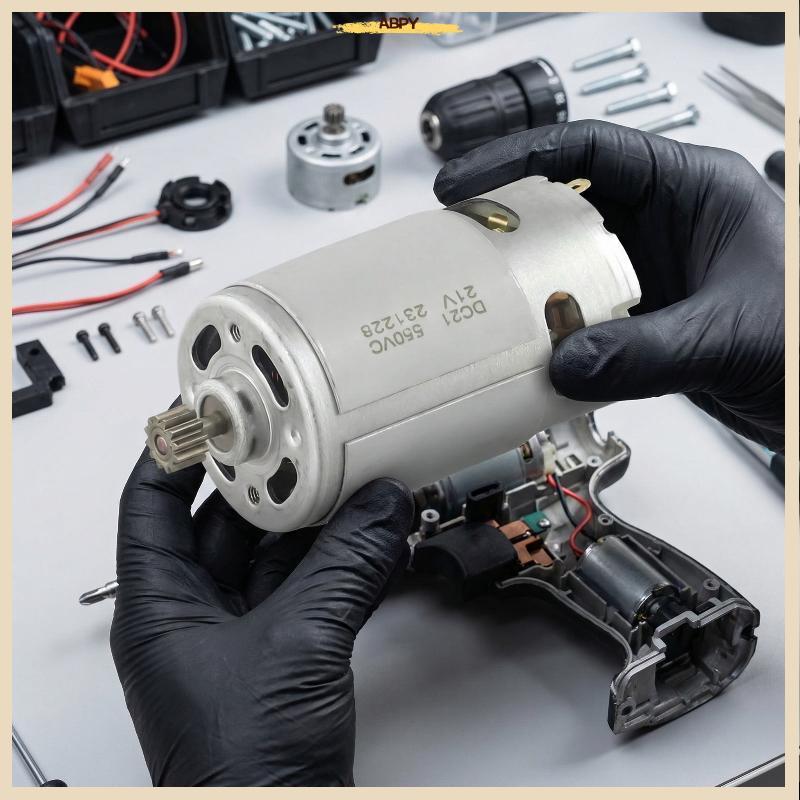 ABPY 21V RS550 มอเตอร์สําหรับสว่านไร้สายเครื่องมือไฟฟ้าแรงบิดสูงมอเตอร์ความเร็วสูงเปลี่ยน ABPY
