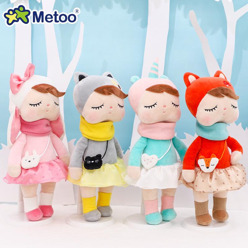 Metoo Mi Rabbit Original Linzhong Angela Rabbit Ragdoll ของเล่นตุ๊กตาตุ๊กตาขายดี