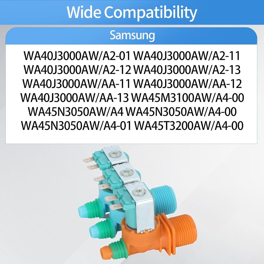 WA45N3050AW/A4 WA40J3000AW/AA เครื่องซักผ้า Cold & Hot Inlet วาล์วสําหรับ samsung | WA45T3200AW WA40