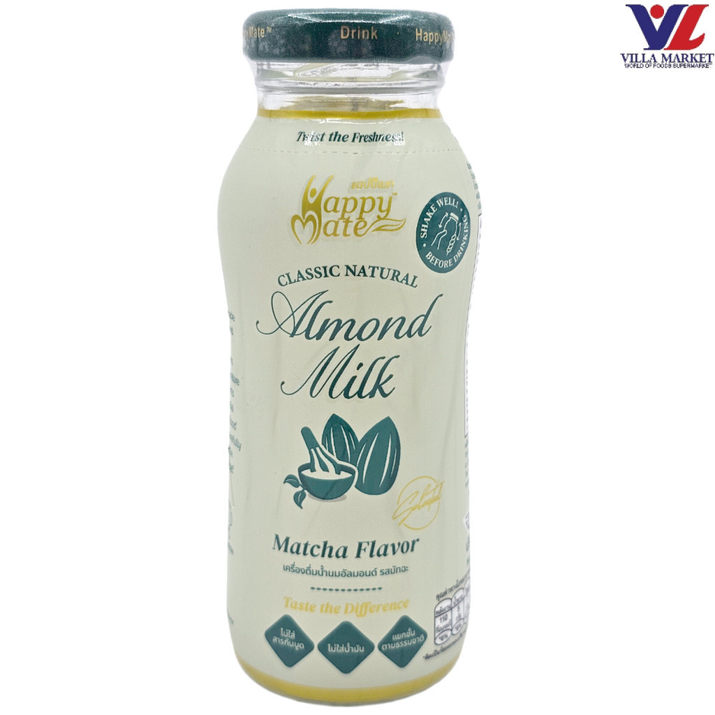 Happy Mate Classic Natural Almond Milk Matcha 200Ml