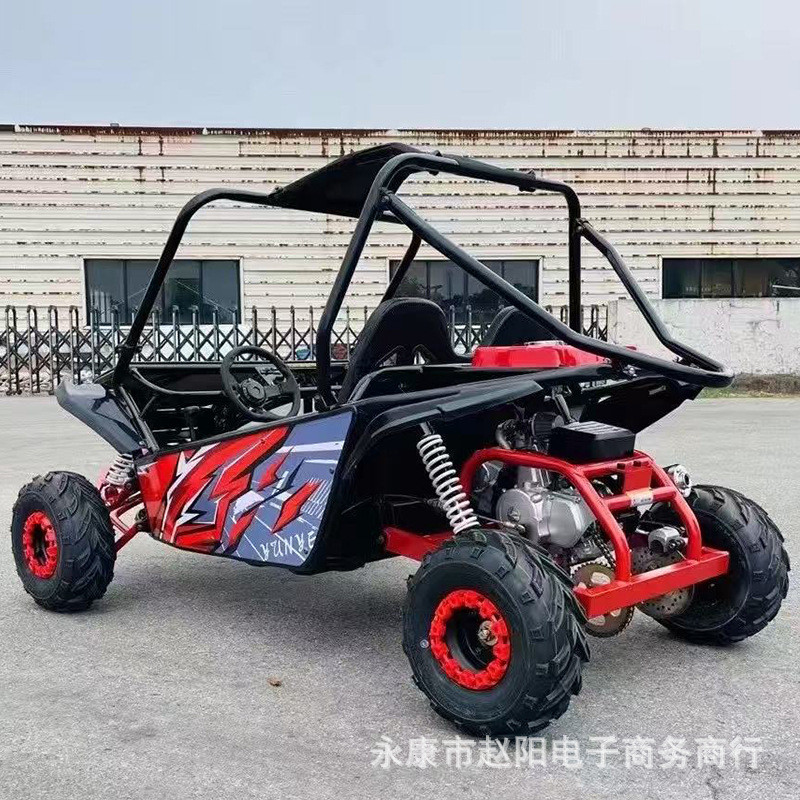 รถจักรยานยนต์ผู้ใหญ่สองที่นั่ง 125cc รถโกคาร์ท utv Desert Stepless Variable Speed เบนซิน ATV สี่ล้อ 