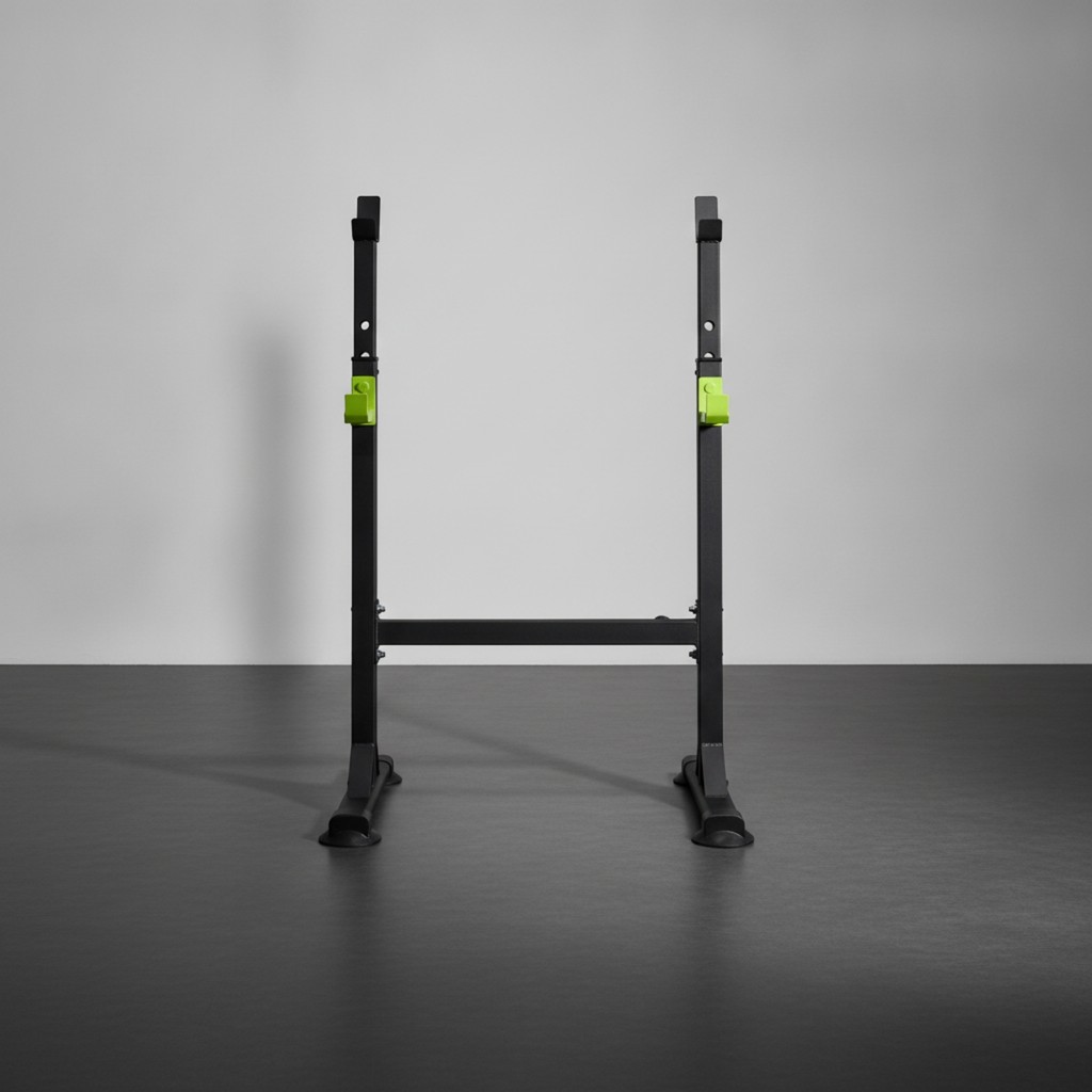 Squat Rack ปรับความสูงได้ Squat Stand Barbell Rack พร้อมความปลอดภัยจับอิสระ Heavy Duty สําหรับ Power
