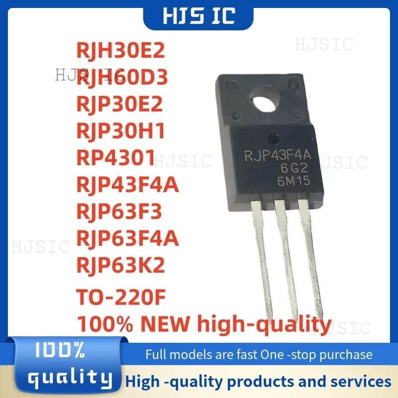 5PCS RJH30E2 RJH60D3 RJP30E2 RJP30H1 RP4301 RJP43F4A RJP63F3 RJP63F4A RJP63K2 TO-220F ทรานซิสเตอร์ขา