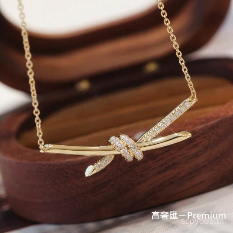 Spike High Luxury-Real Shooting Knot สร้อยคอสไตล์ออกแบบ Chic Hot NVC6