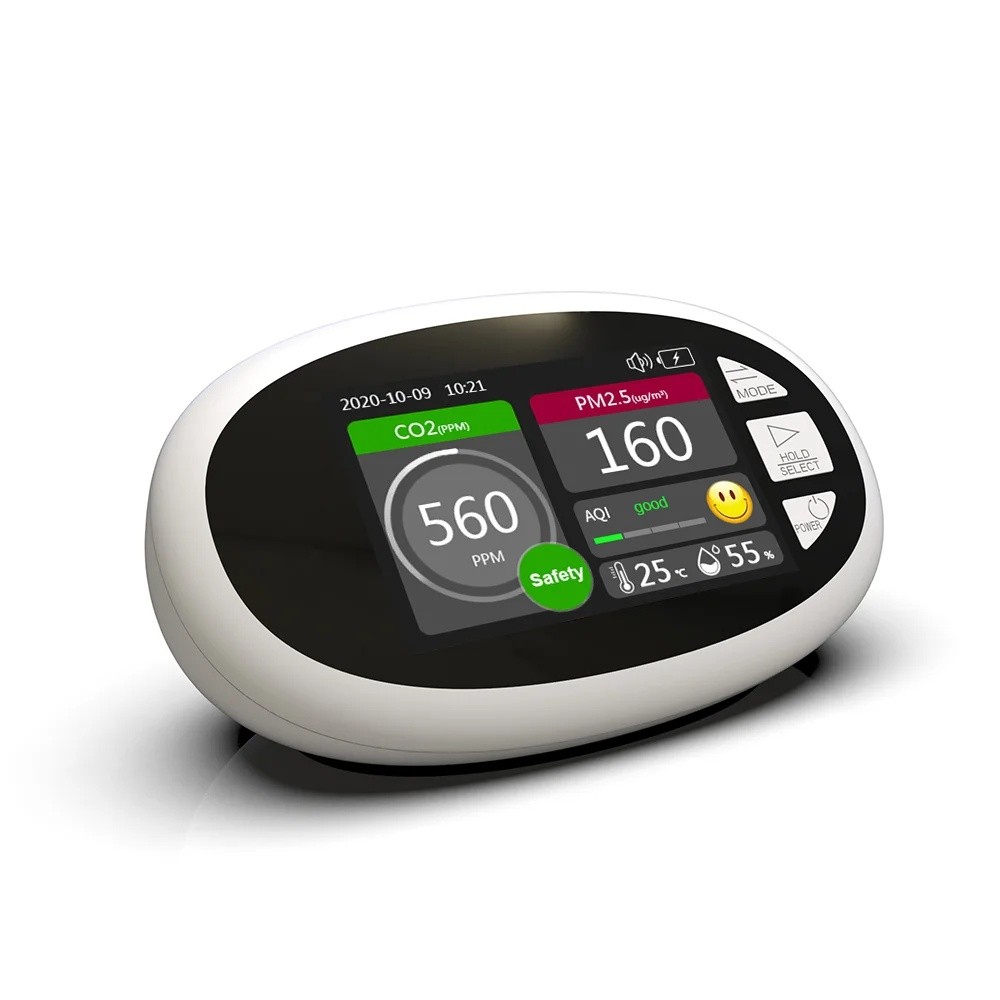 3Y5I 8-in-1 มือถือ Air Quality Monitor CO2 เมตร & PM2.5 เครื่องตรวจจับอุณหภูมิความชื้นเซนเซอร์ NDIR 