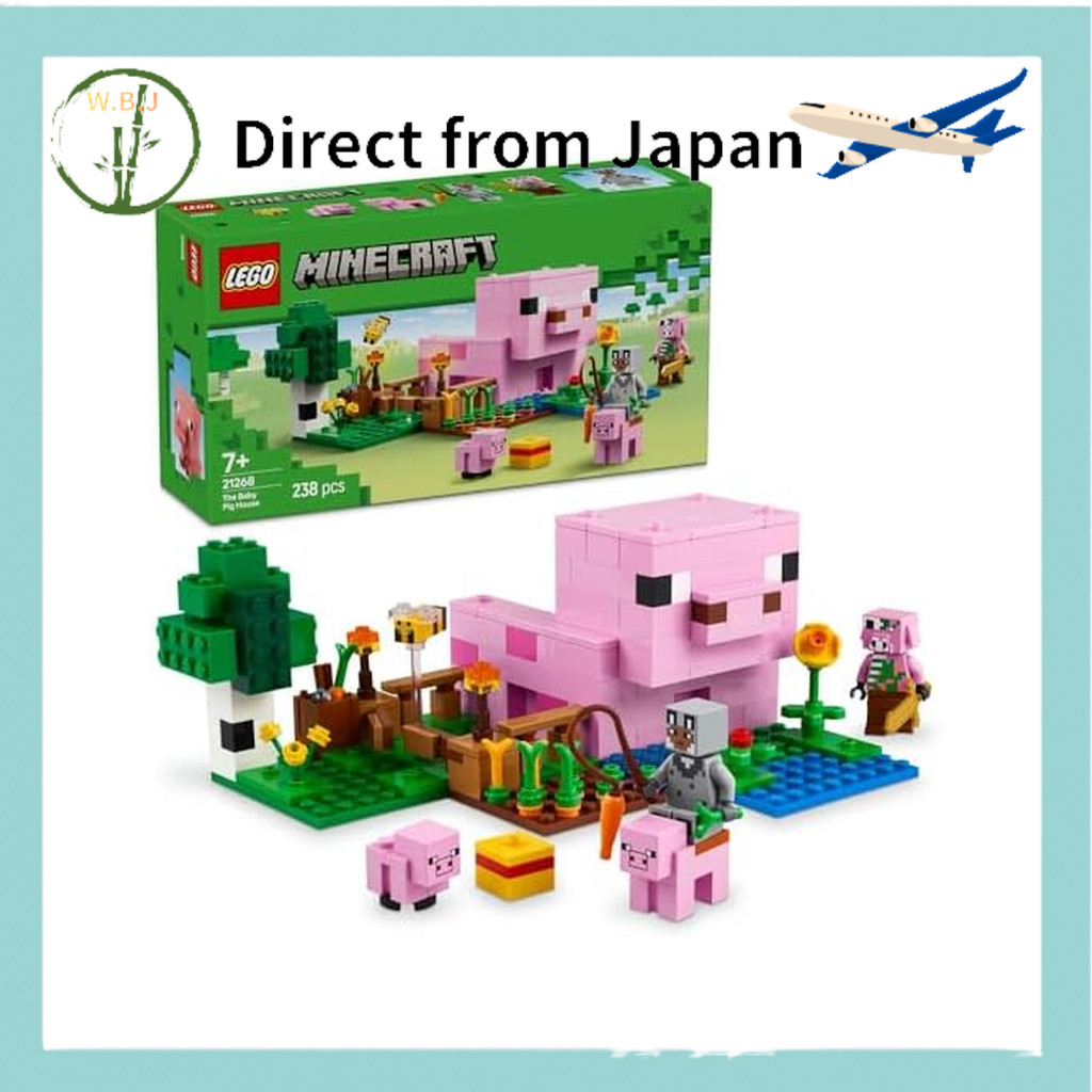 [Direct from Japan] ของเล่น LEGO Minecraft บ้านลูกหมู 21268 สำหรับเด็กหญิงและเด็กชาย