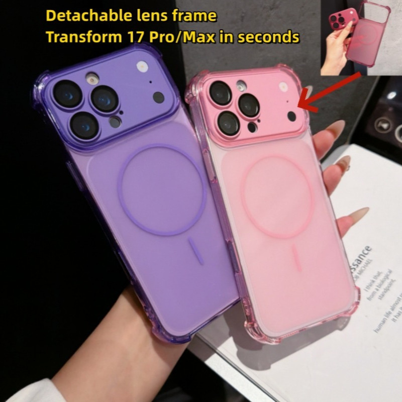 (เปลี่ยนทันที 17 Pro MAX) เลนส์ที่ถอดออกได้สี่มุมสําหรับ IPhone 11 12 13 14 15 16 17 Pro Max Plus เคสกันกระแทก