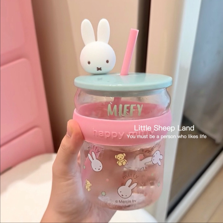 แก้วน้ำ แก้วกาแฟ ของแท้miffy 450ml