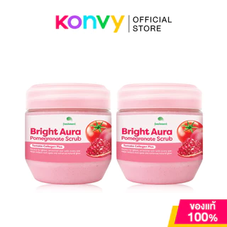 Freshment Bright Aura Pomegranate Scrub Tomato Collagen Plus 700g เฟรชเม้นท์ สครับขัดผิวสูตรทับทิม-มะเขือเทศ.