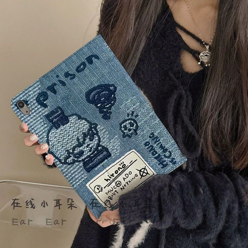 Denim Ono เคสป้องกันแท็บเล็ต iPad iPad iPad11/10 รุ่น iPadAir8 เคส Apple Pro11 หญิง Mini7