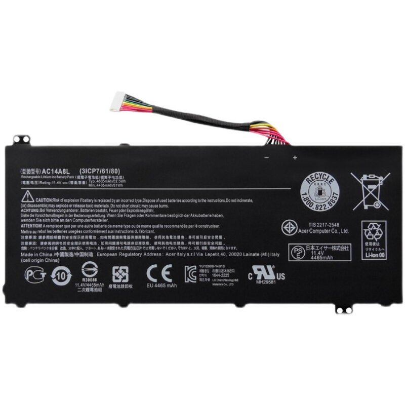 Acer ACER Shadow Knight 2/3 VX5-591G-547B AC14A8L MS2391 แบตเตอรี่คอมพิวเตอร์