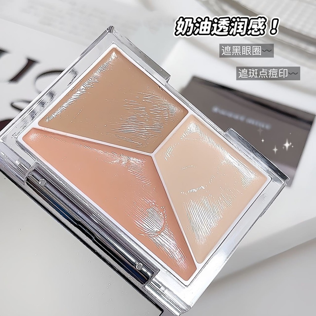 [คลังสินค้าพร้อม] sweetmint คอนซีลเลอร์ Elf สามสี Palette Cover Dark Circles Facial Highlighter Brig