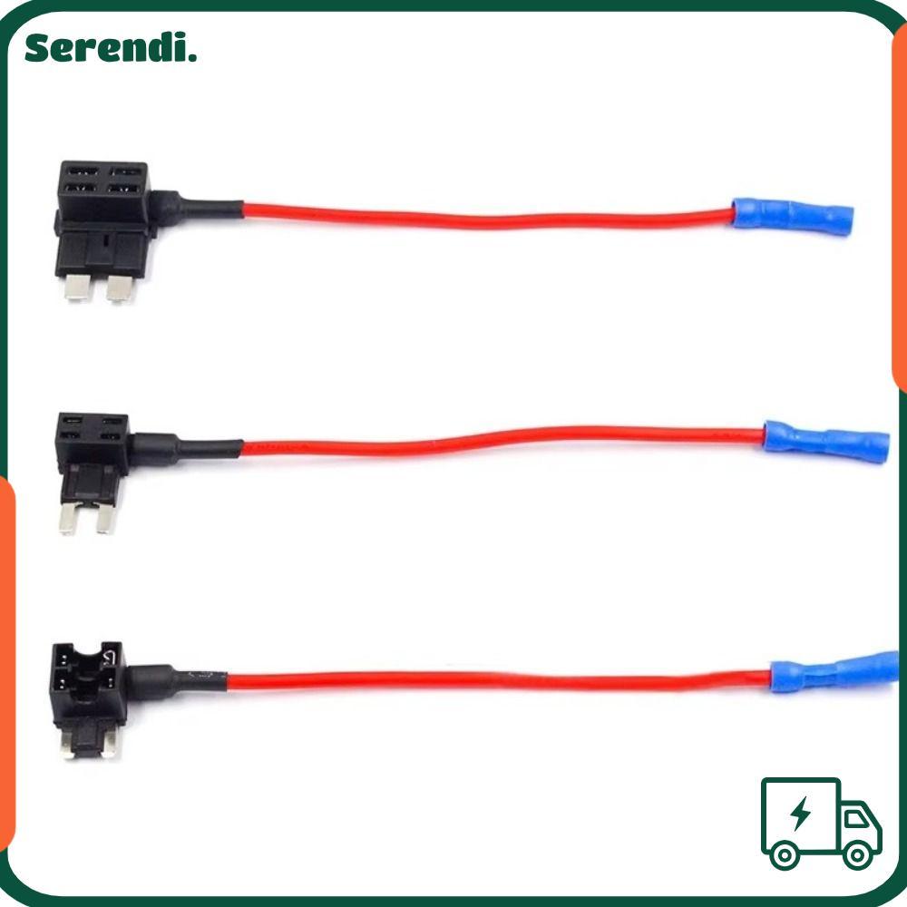 SERENDI Fuse Tap Adapter, 12V/24V Standard Car Fuse Holder Tap, Mini Add-a-Fuse