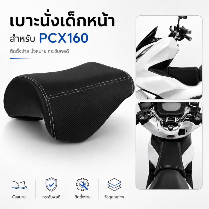 PCX160เบาะเสริมเด็ก ระบายอากาศ กันน้ำและกันสิ่งสกปรก นุ่ม
