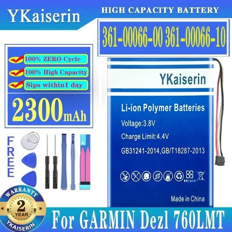 แบตเตอรี่สําหรับ Garmin Dezl 760LMT 760LMT-D Nuvi 2757LM 2757 2689LMT 2699LMT-D 2797LMT 770LM 361-00