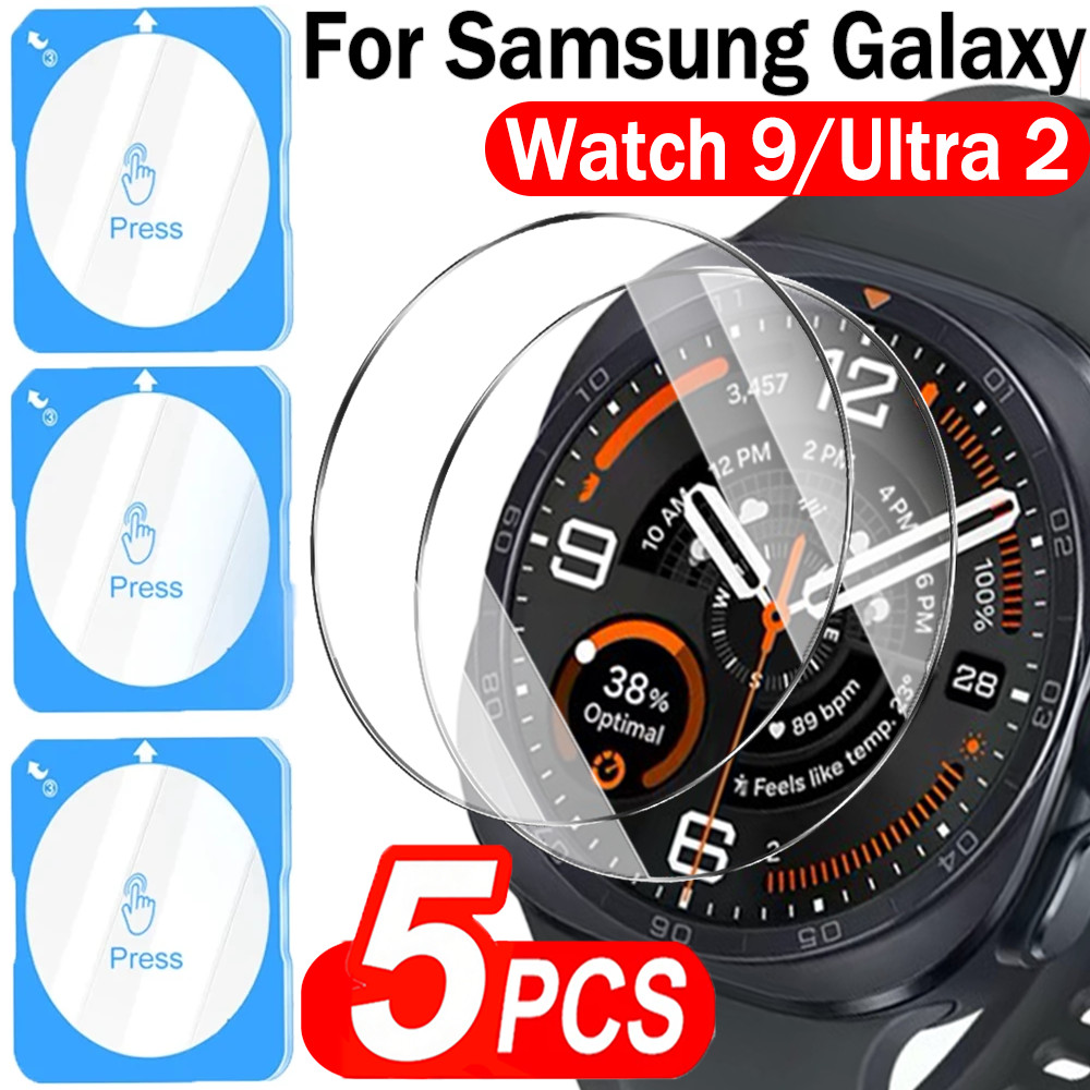 SAMSUNG 1-5ชิ้นกระจกนิรภัยสําหรับ ซัมซุง กาแลคซี นาฬิกา9 40มิลลิเมตร44มิลลิเมตรอัลตร้า2 47มิลลิเมตร2026 2025 2024ป้องกันหน้าจออัตโนมัติติดตั้งชุดฟิล์มป้องกัน