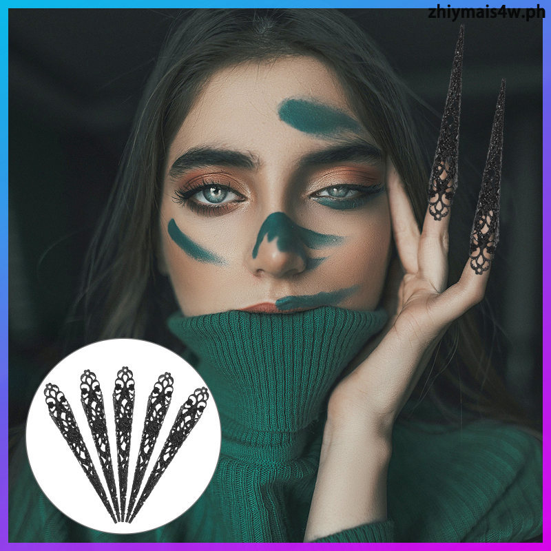 Queen Finger Claws Nail Tip คอสเพลย์ฮาโลวีน 5 ชิ้น zhiymais4w