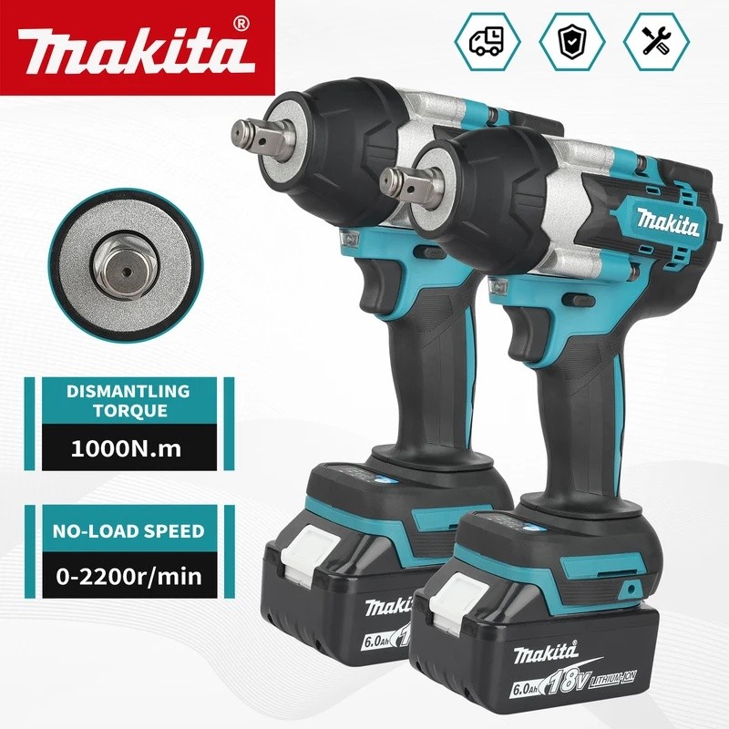 K1Z1 Makita DTW700 18V ประแจผลกระทบไร้สายมอเตอร์ไร้แปรงถ่าน 700 Nm ประแจไฟฟ้าความเร็วตัวแปรความสะดวก
