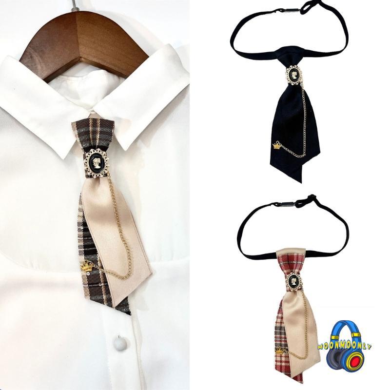 MOON Ivy League รูปแบบเนคไท Knotfree Tie ปรับ Tie สําหรับผู้หญิงผู้ชายอย่างเป็นทางการชุดปาร์ตี้สวมบท