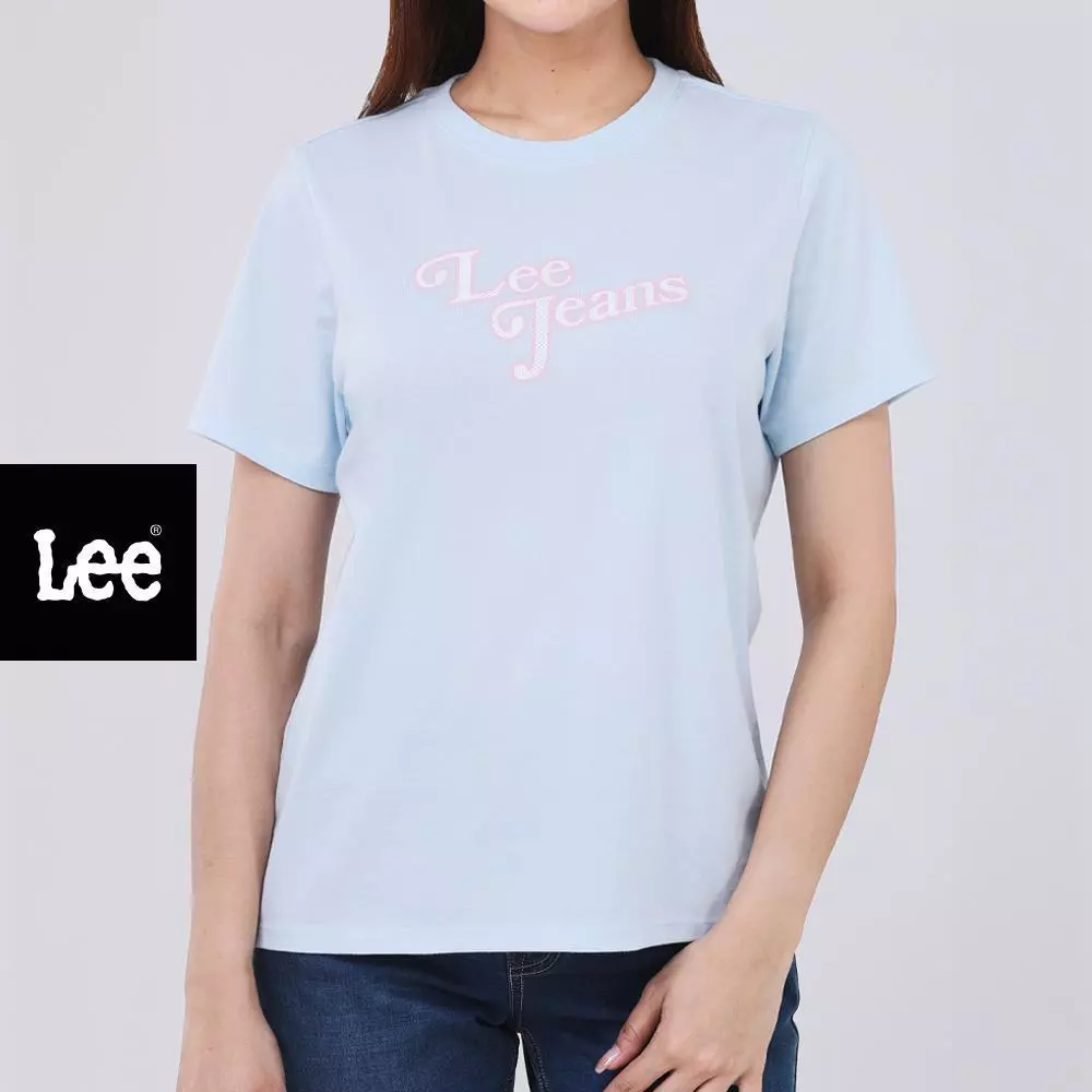 LEE เสื้อยืดแขนสั้นผู้หญิง รุ่น LE S326WTSSF30 สีฟ้า