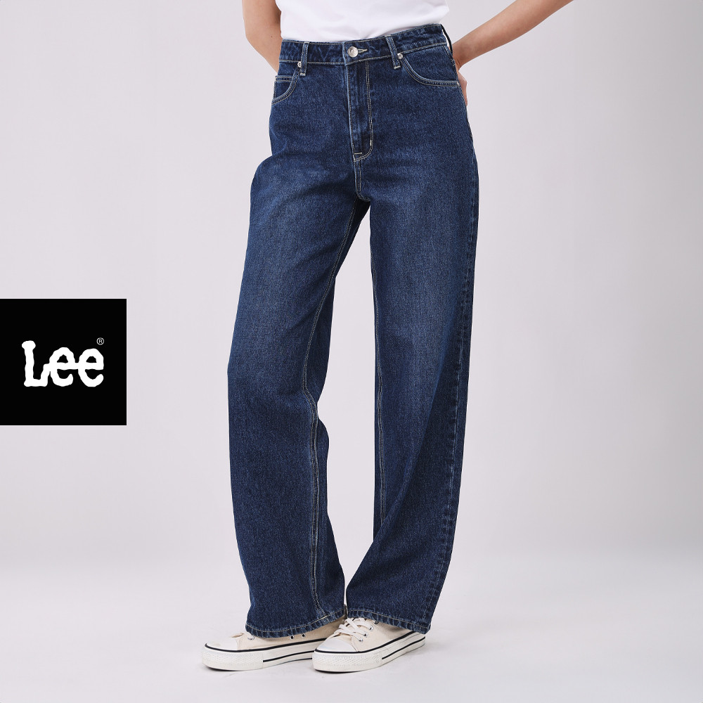 LEE กางเกงยีนส์ผู้หญิง เอวสูง ทรงตรง รุ่น LE S326WSTRN40 สียีนส์กลาง